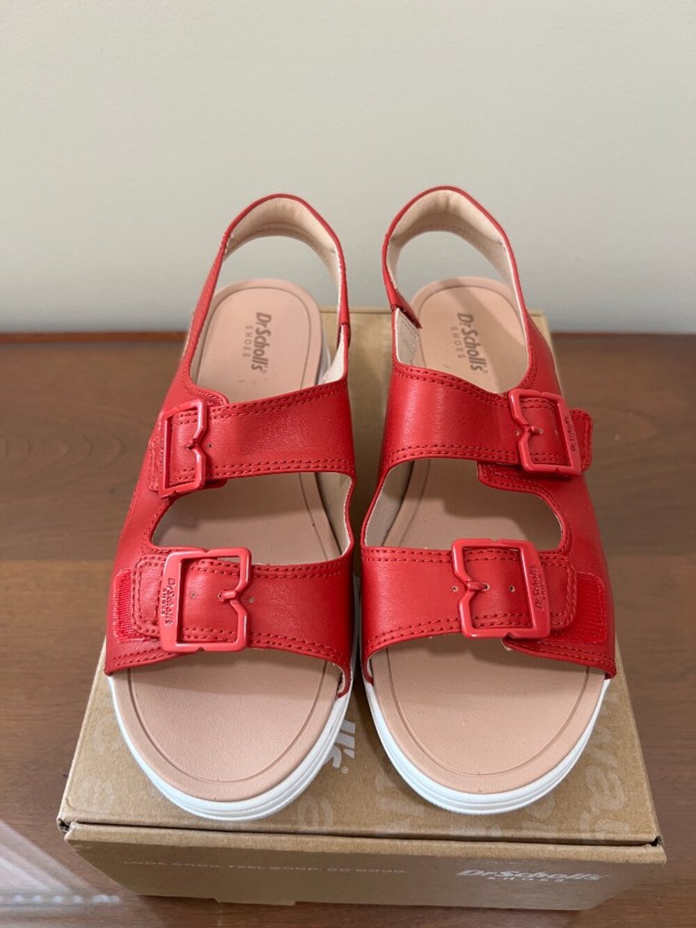 Dr. Scholl's Time Off Era Sandals Red Ankle Strap, Women’s 7 new in box. - Picture 6 of 9